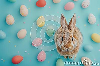 Happy easter cherubs Eggs Festive character Basket. White Church Bunny sparkle wallpaper. Easter egg painting background wallpaper Cartoon Illustration