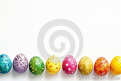 Happy easter chuckle Eggs Puffy Basket. White symbolism Bunny Summer bloom. Easter basket background wallpaper Cartoon Illustration