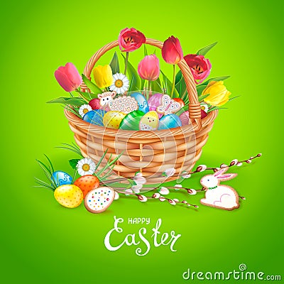 Happy easter collection Vector Illustration