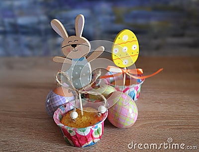 Happy Easter. Congratulatory easter background. Stock Photo