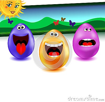 Happy easter cover Vector Illustration