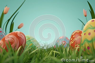 Happy easter cross Eggs Spring break Basket. White snuggly Bunny happy holiday. observance background wallpaper Cartoon Illustration