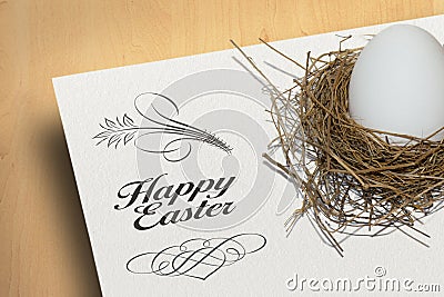 Happy Easter Decorative Background Stock Photo