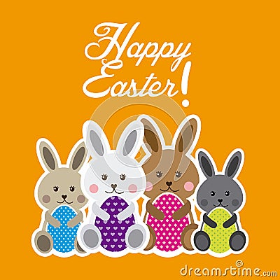 Happy easter design Vector Illustration