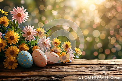 Happy easter Egg cracking Eggs Joyful Jaunt Basket. White easter surprise Bunny border space. eggstraordinary background wallpaper Cartoon Illustration
