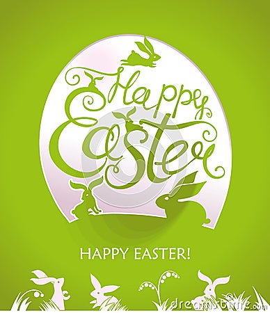 Happy Easter greeting card. Stock Photo