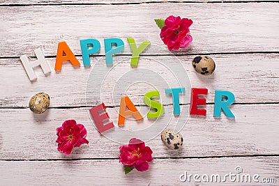 Happy easter greeting card Stock Photo