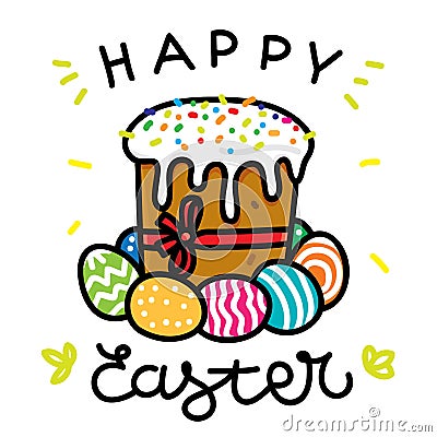 Happy easter Vector Illustration