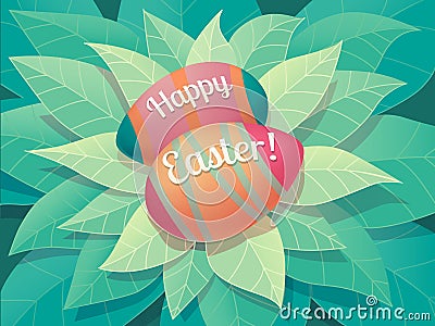 Happy Easter greeting card Vector Illustration