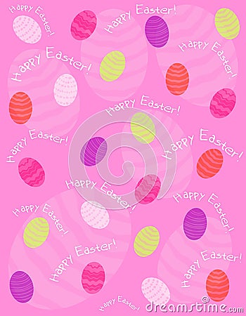 Happy Easter Greeting Eggs Background Stock Photo