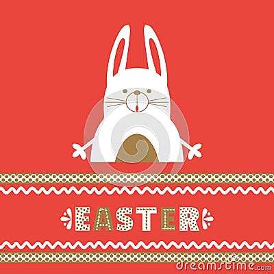 Happy Easter Holiday Cartoon Illustration