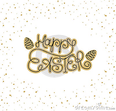 Happy Easter lettering. Stock Photo