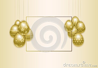 Happy Easter Template Vector Illustration