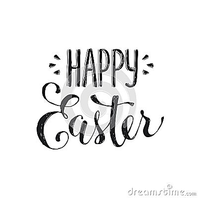 Happy easter text Vector Illustration