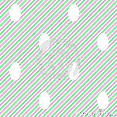 EASTER EGGS. GREEN PINK STRIPED TEXTURE. SEAMLESS VECTOR PATTERN Vector Illustration