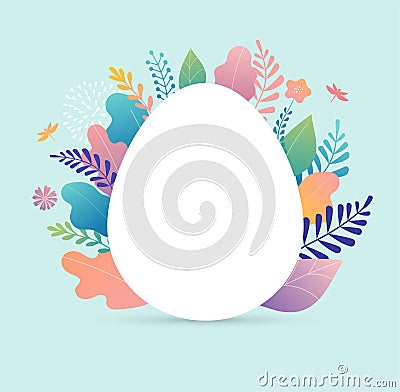 Happy Easter vector illustration, greeting card, poster Vector Illustration