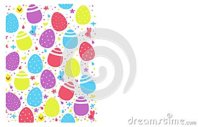 Happy easter vector illustration for easter logo, icon and badge. Congratulations template Cartoon Illustration
