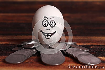 Happy egg Stock Photo