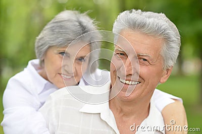 Happy elder couple Stock Photo