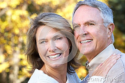 Happy elderly couple Stock Photo
