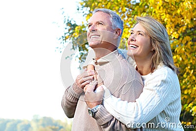 Happy elderly couple Stock Photo