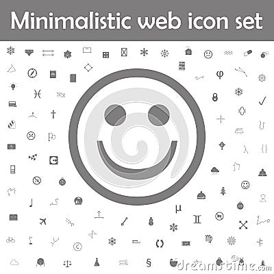 Happy emot icon. Web, minimalistic icons universal set for web and mobile Stock Photo
