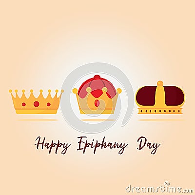 Happy epiphany day poster Vector Illustration