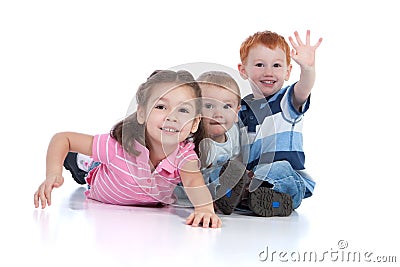 Happy and excited kids Stock Photo