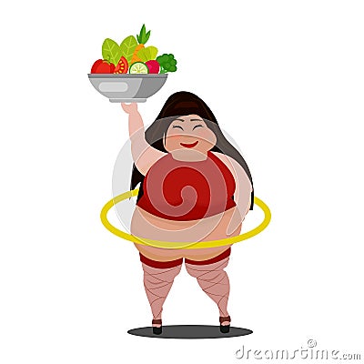 Happy and excited real woman with fresh vegetables. Stock Photo