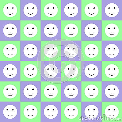 Happy face.Funny emoticons faces with facial expressions Stock Photo