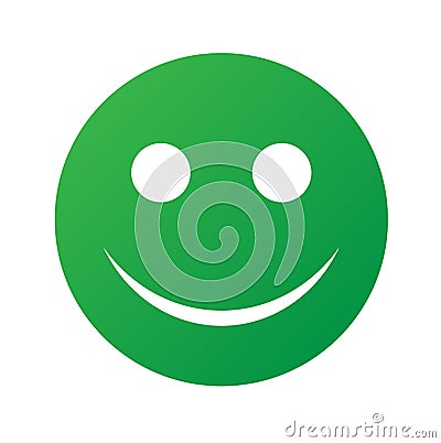 Happy face icon button vector illustration Vector Illustration