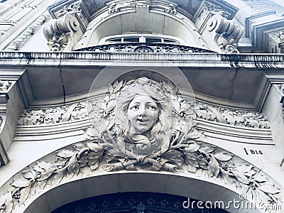 Happy face sculpture of Paris Stock Photo