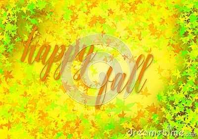 Happy fall well wishes digital card Stock Photo