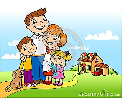 Happy family Vector Illustration