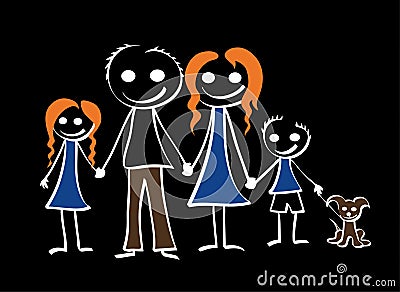 Happy Family Vector Illustration
