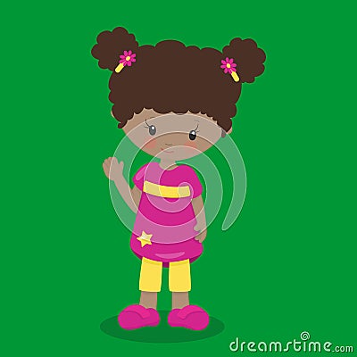 Happy Family Daughter Brown 07 Vector Illustration