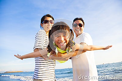 Happy family enjoy summer vacation Stock Photo