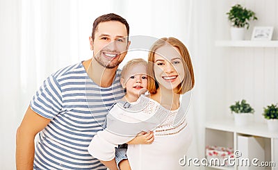 Happy family at home Stock Photo