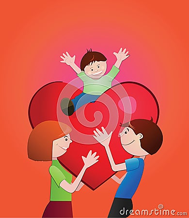 Happy family Vector Illustration