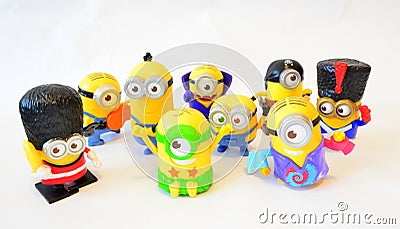 Happy family minion toys- Kevin and Dave Editorial Stock Photo