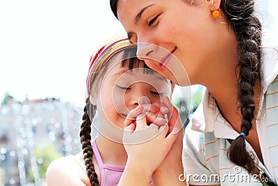 Happy family moments Stock Photo