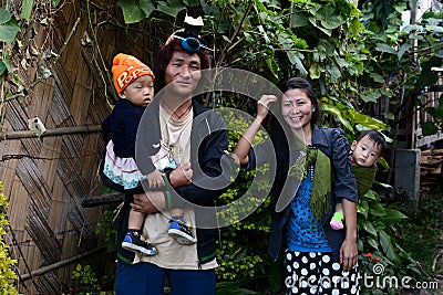 Happy Family Editorial Stock Photo