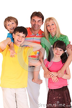 Happy family posing Stock Photo