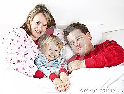 Happy Family snuggle Stock Photo