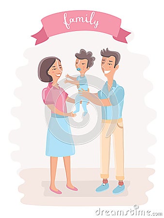 Happy family Vector Illustration