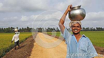 Happy farmer Editorial Stock Photo