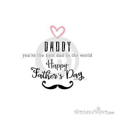 Happy father Day Vector Illustration