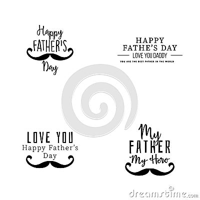 Happy father Day Vector Illustration