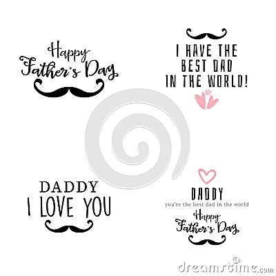 Happy father Day Vector Illustration