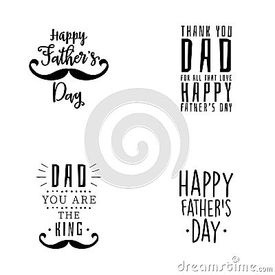 Happy father Day Vector Illustration